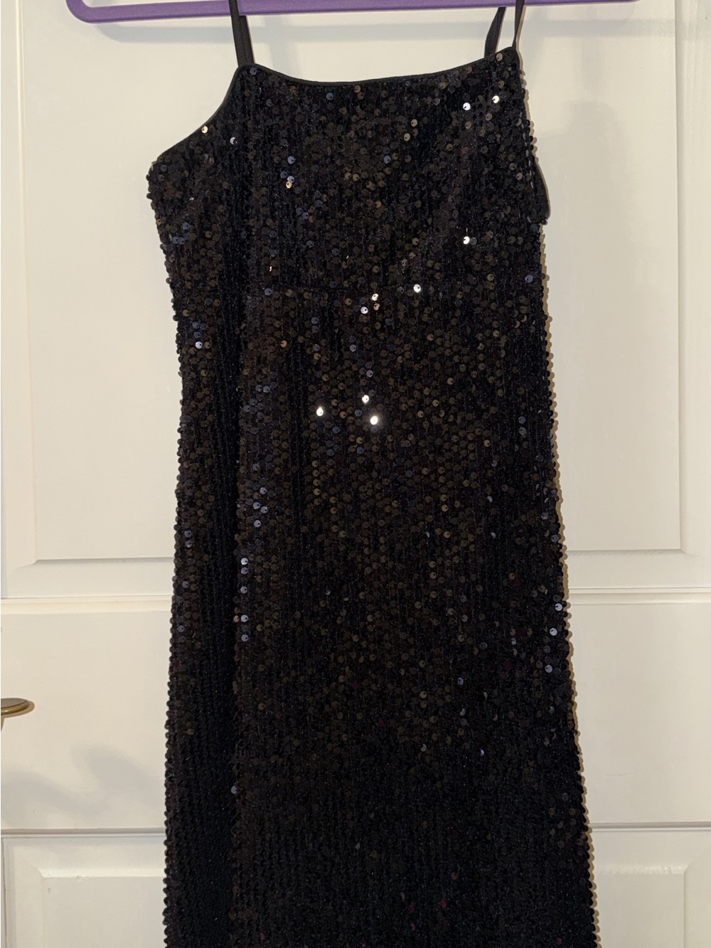 GB girls Black Sequin Slip Dress